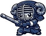 Chibi RAM Kendo Warrior  Precision Cut Decal